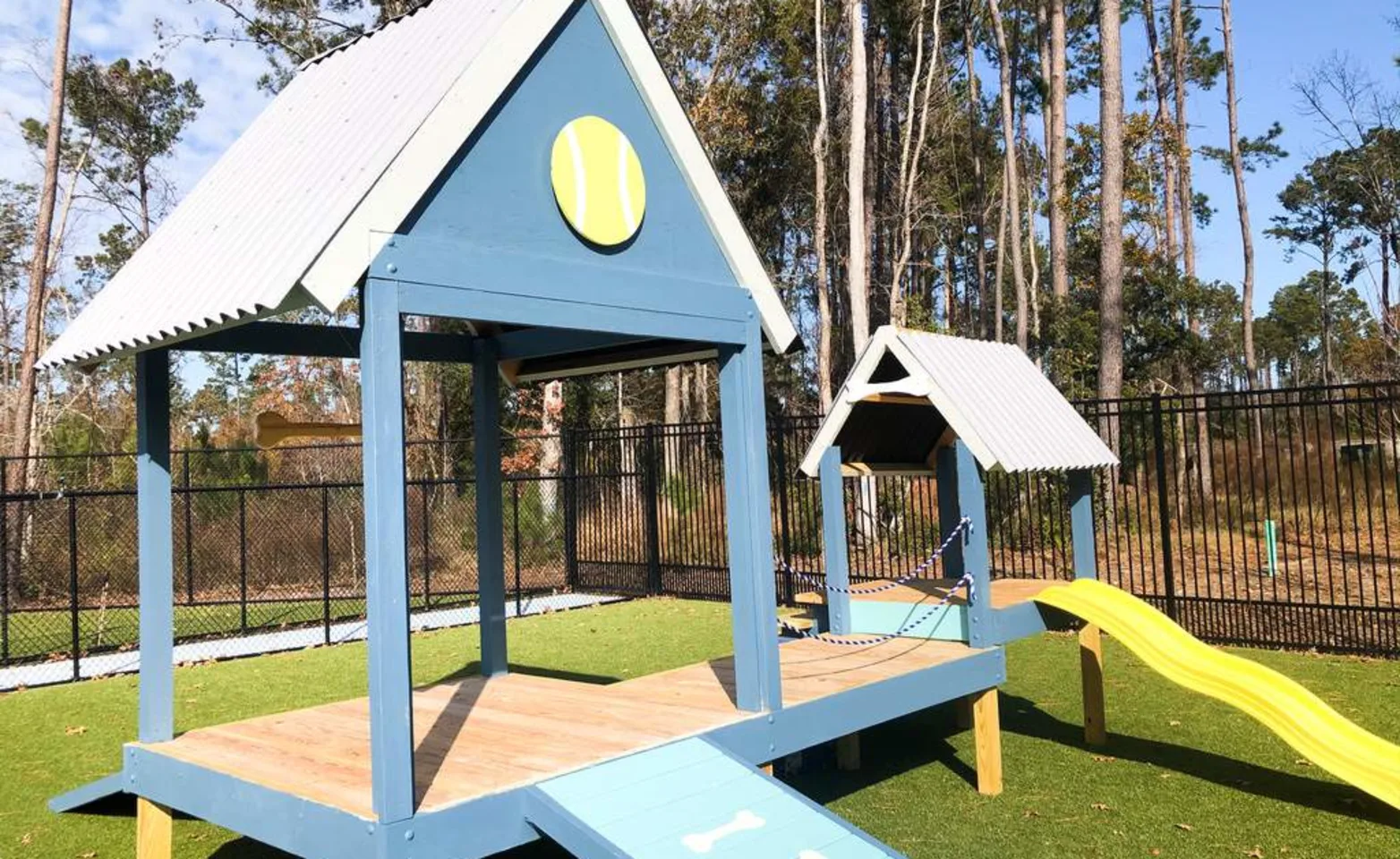 Dog play area outside Dog play area outside