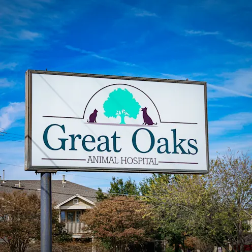 Great Oaks Animal Hospital roadside sign Great Oaks Animal Hospital roadside sign