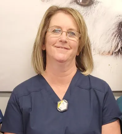 Sandy Carrell, staff at Appalachian Veterinary Hospital