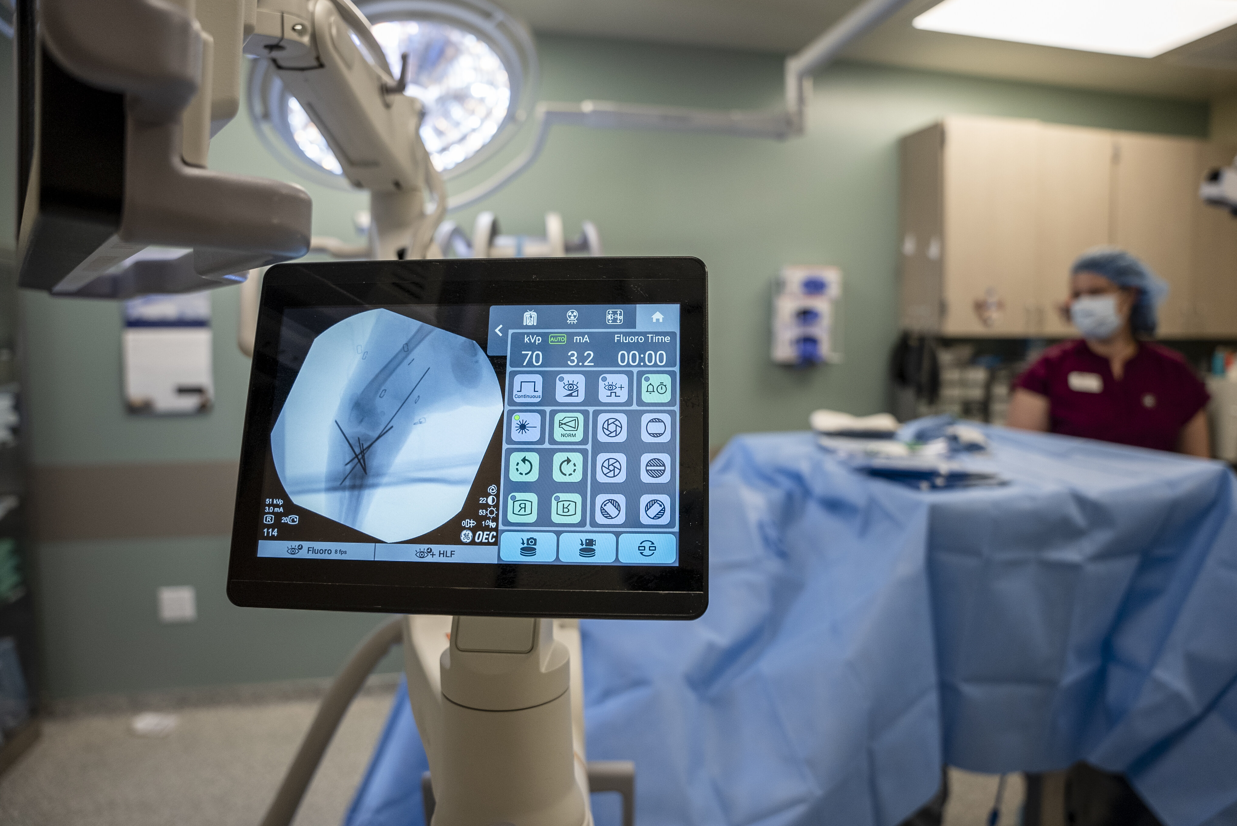 Veterinary surgical suite with fluoroscopy imaging at SAGE Centers