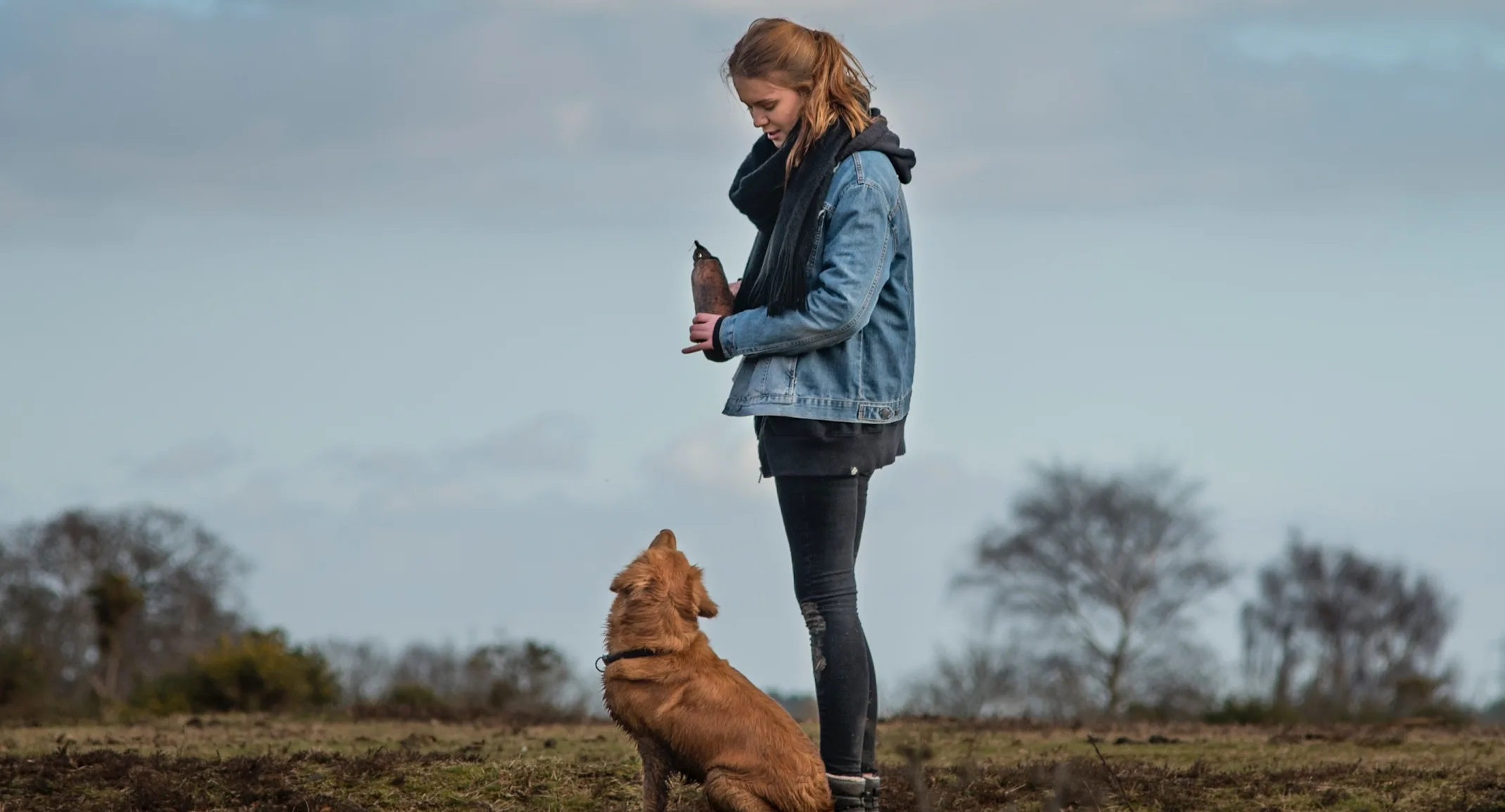 Dog and Woman