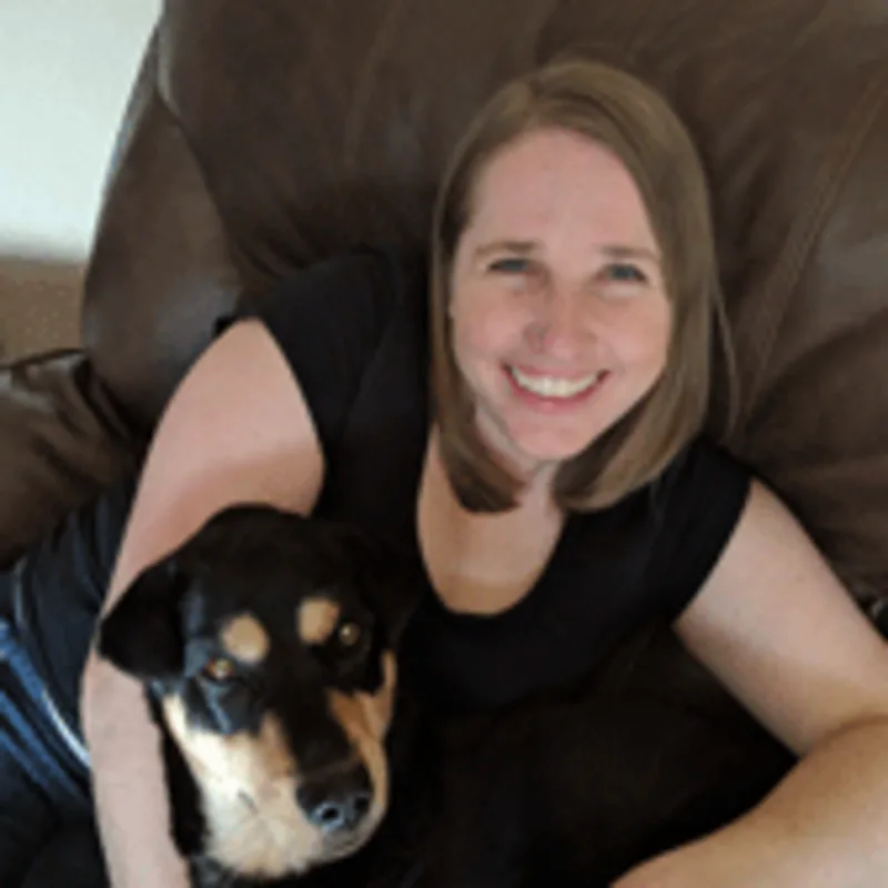 Dr. Krystal Robinson with dog Dr. Krystal Robinson with dog