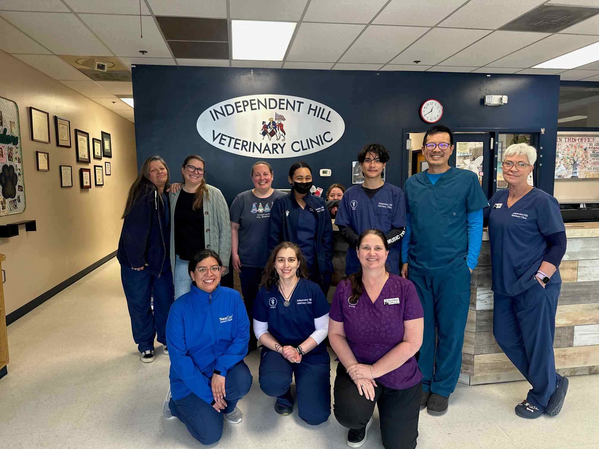 Staff at Independent Hill Veterinary Clinic Group Photo