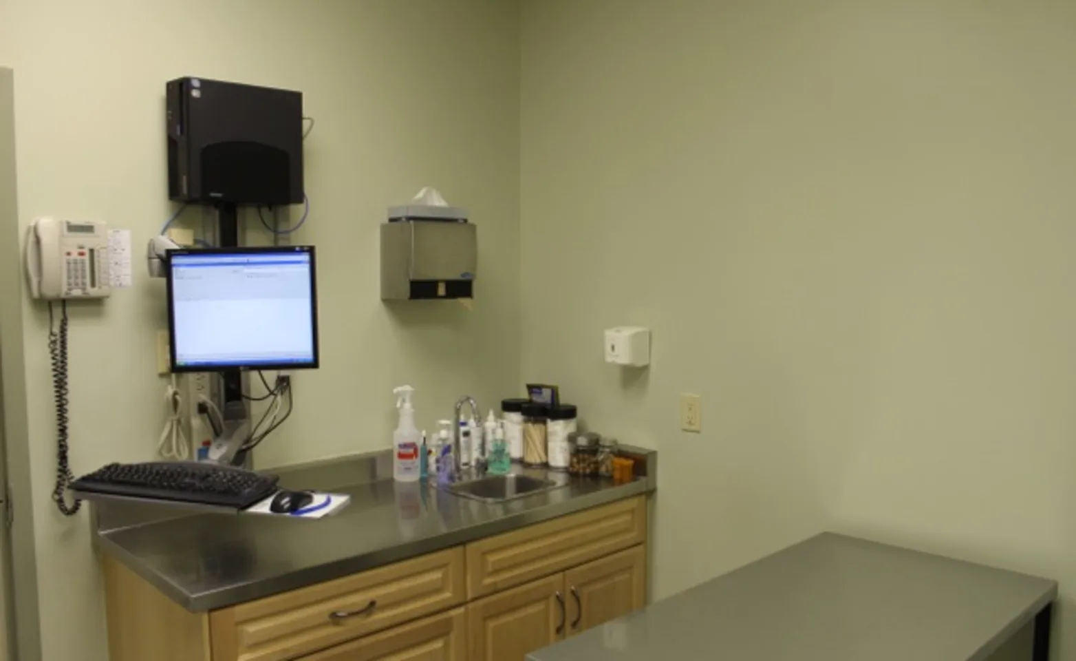 An exam room at Mitchell Animal Hospital