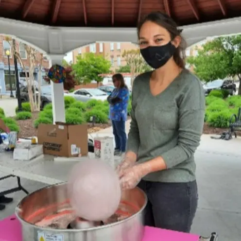 Team Member Making Cotton Candy