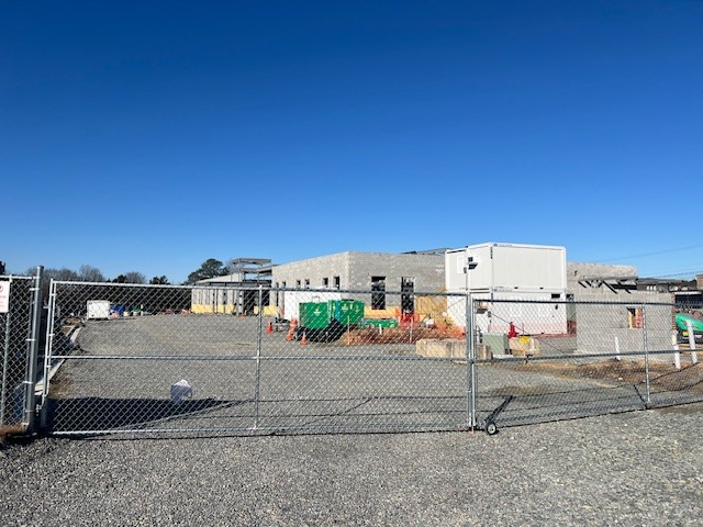 Construction view of fence