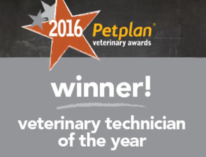 Petplan Veterinary Awards logo with "winner" written on it