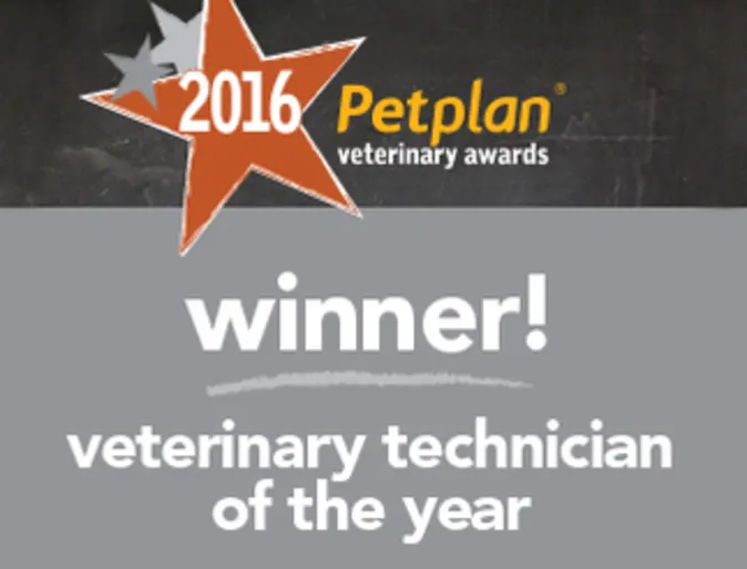 Petplan Veterinary Awards logo with "winner" written on it