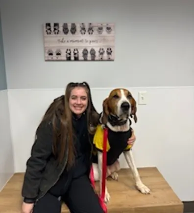 A line drawing of a puppy A line drawing of a puppy