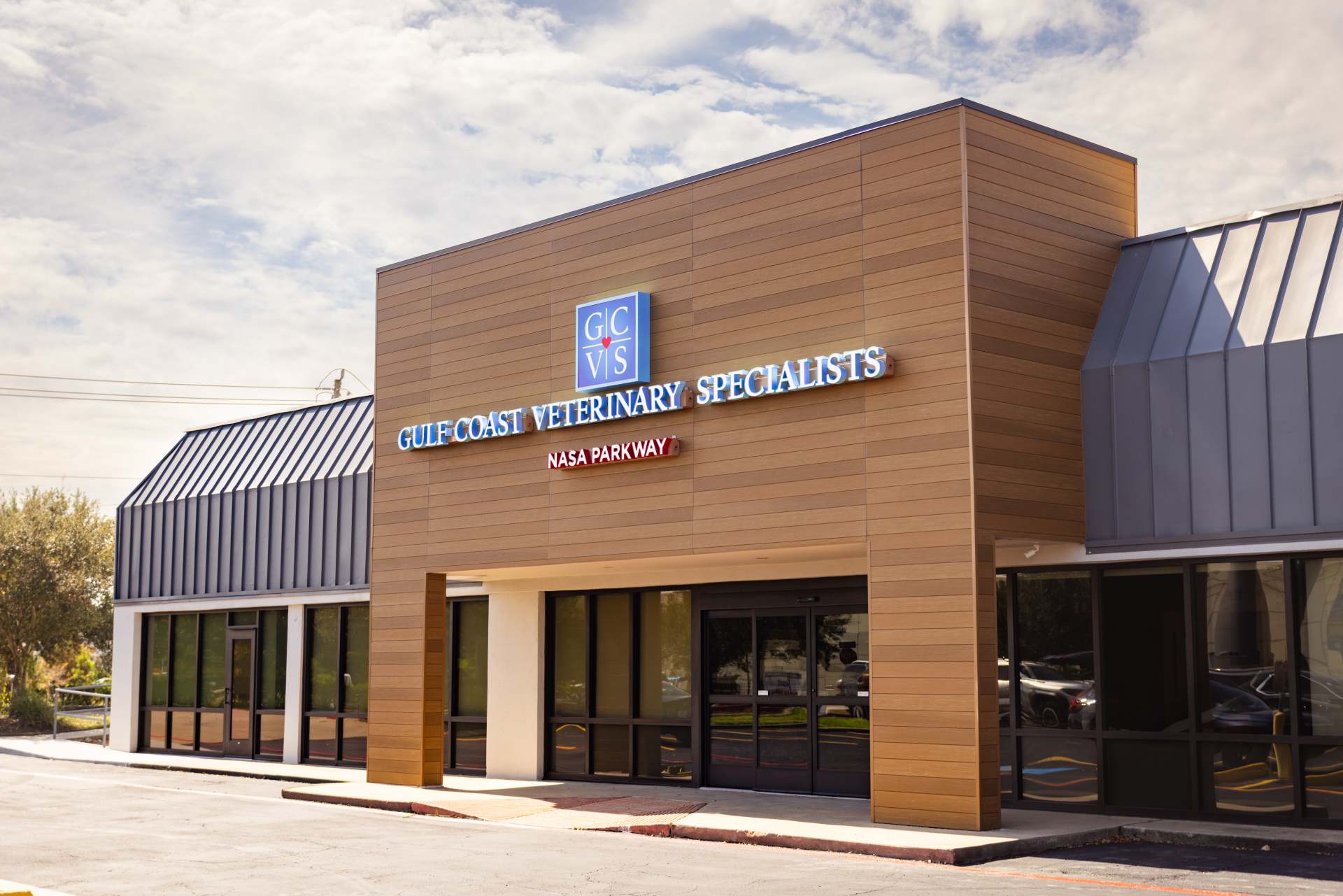 Exterior view of GCVS - Nasa's new veterinary hospital.