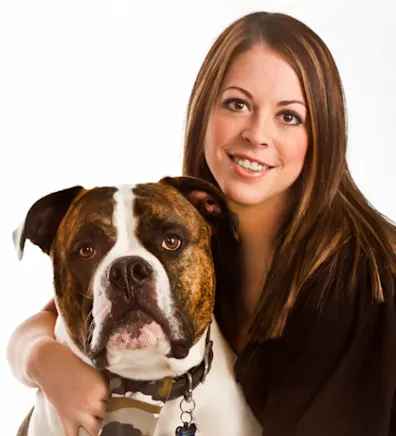 Jessica with dog Jessica with dog