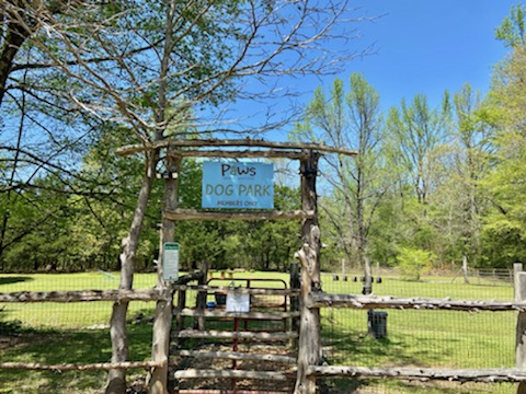 PAWS Dog Park Sign.
