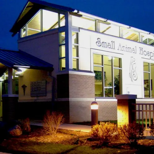 Small Animal Hospital Front at Night