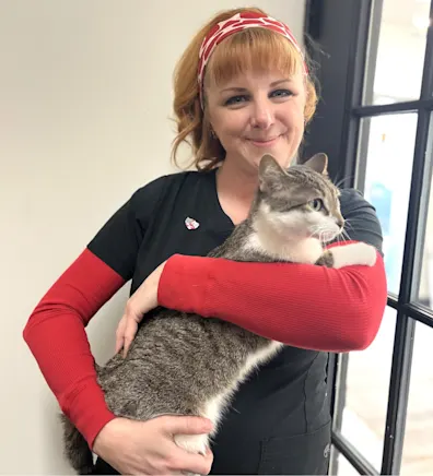 A portrait photo of Veterinary Assistant Sarah A portrait photo of Veterinary Assistant Sarah