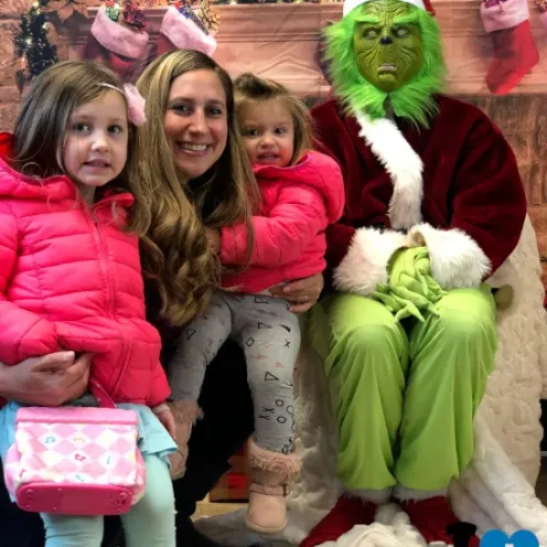 Kids with Grinch at Hanover Park Animal Care Center