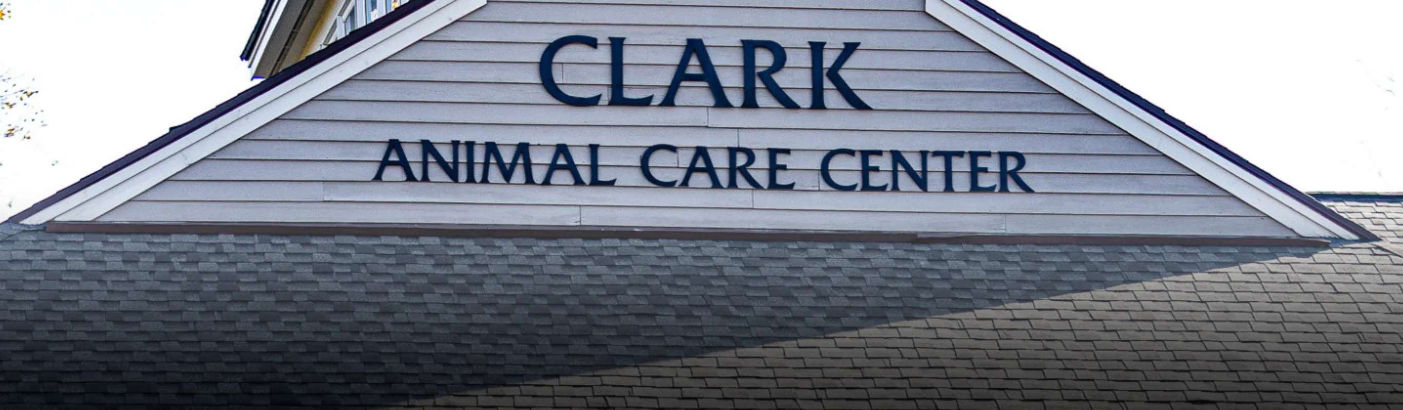 Roof of Clark Animal Care Center with Sign Roof of Clark Animal Care Center with Sign