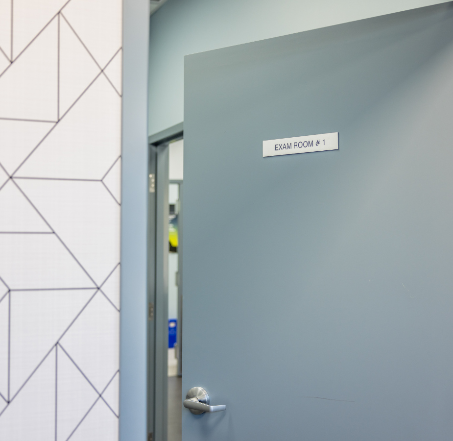 Door to exam room
