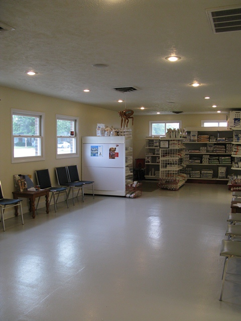 A partial view of the waiting area. We stock a variety of quality pet care and pet food products, including Hill’s Science Diet and Iams Prescription Diets.