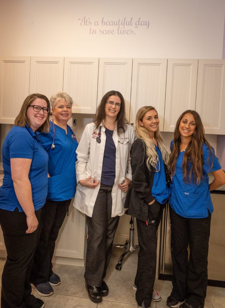 Female Staff Members inside The Animalife Veterinary Center at Eagle Creek