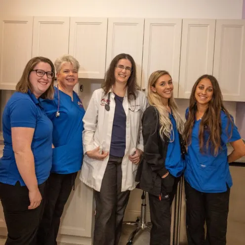 Female Staff Members inside The Animalife Veterinary Center at Eagle Creek