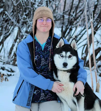 Jill with a dog Jill with a dog