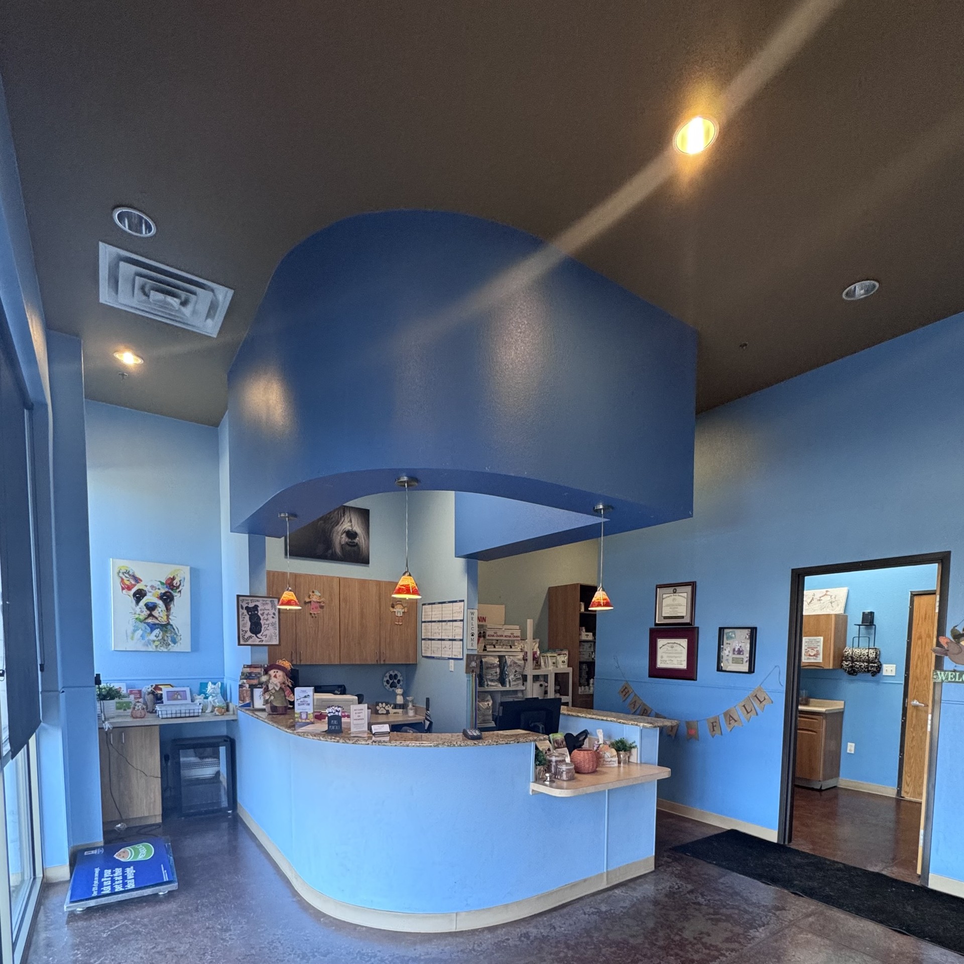 Reception desk at Mira Lagos Animal Clinic