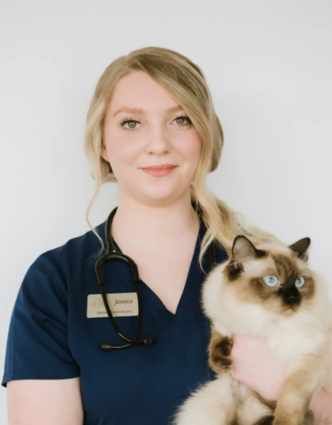 Jessica smiling at the camera Jessica smiling at the camera