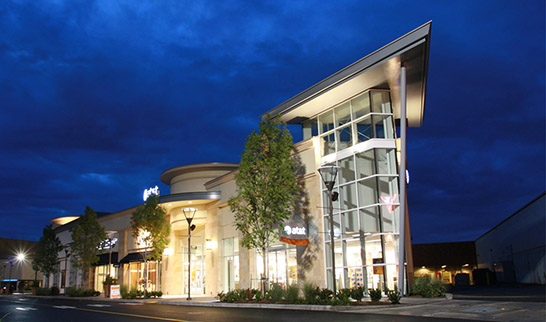 a nighttime photo of Tacoma Mall