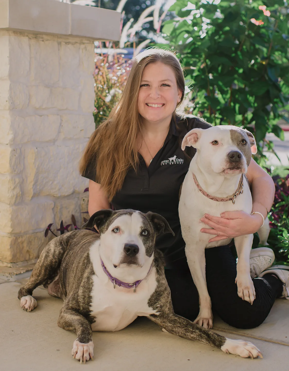 Amanda A at Rover Oaks Katy with two dogs Amanda A at Rover Oaks Katy with two dogs