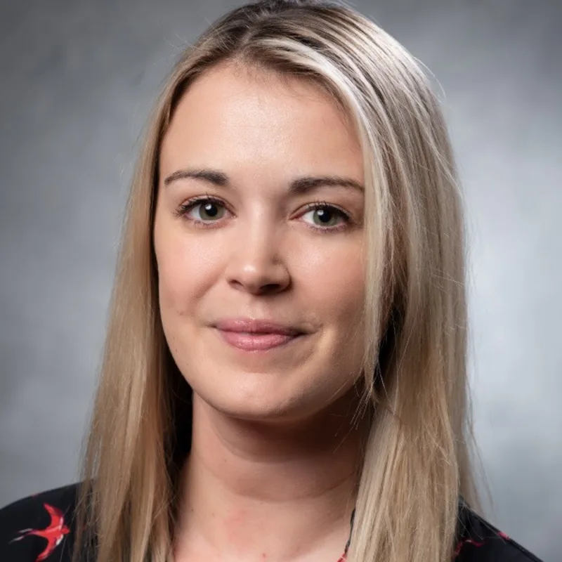 Hannah Pfantz wearing a black and red top Hannah Pfantz wearing a black and red top