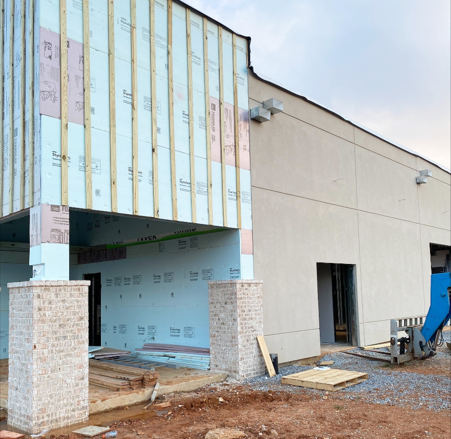 A photo of the construction progress at the new location of Animal Emergency & Critical Care