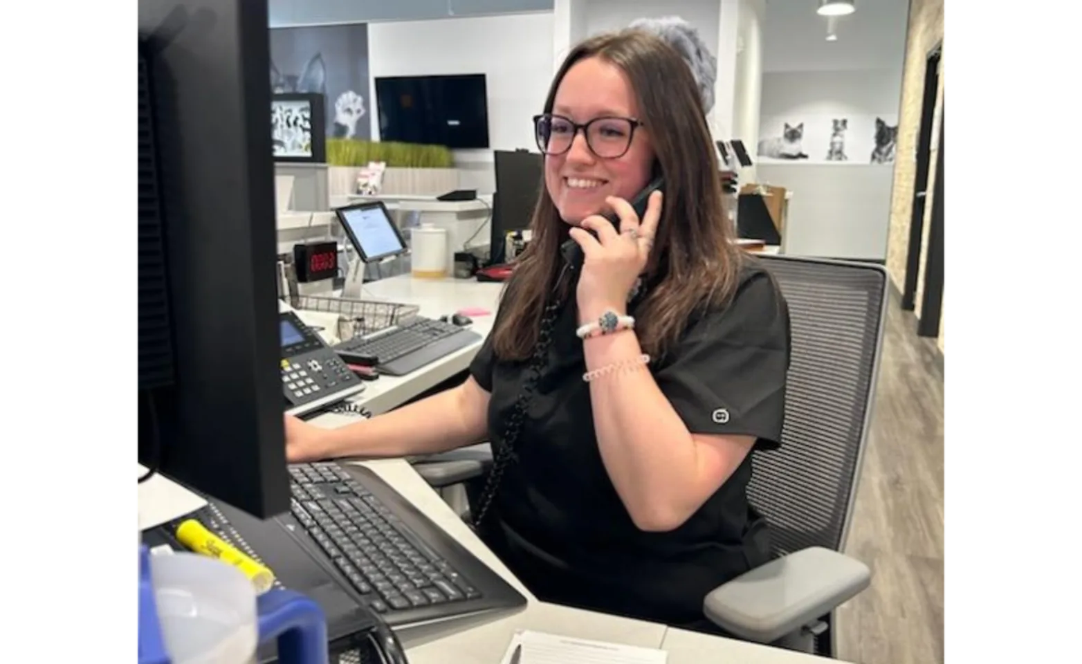 Receptionist on the Phone Receptionist on the Phone