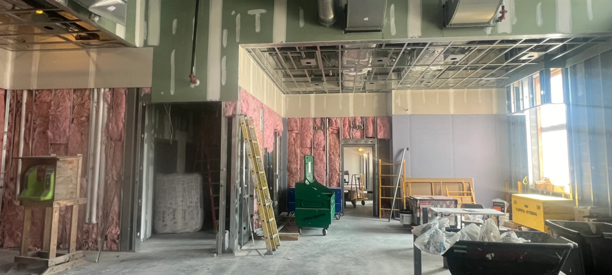 Lobby in construction. Lobby in construction.