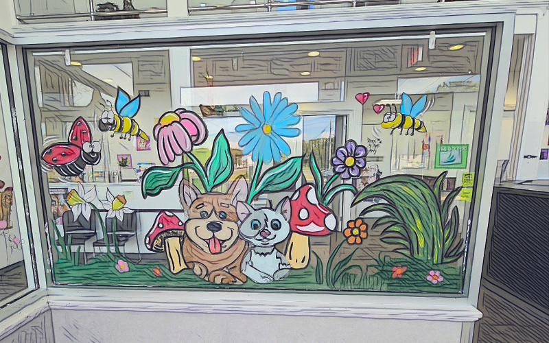 Painted Dog & Cat Art