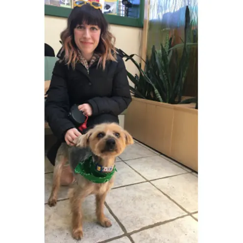 Staff Member with a Dog Staff Member with a Dog