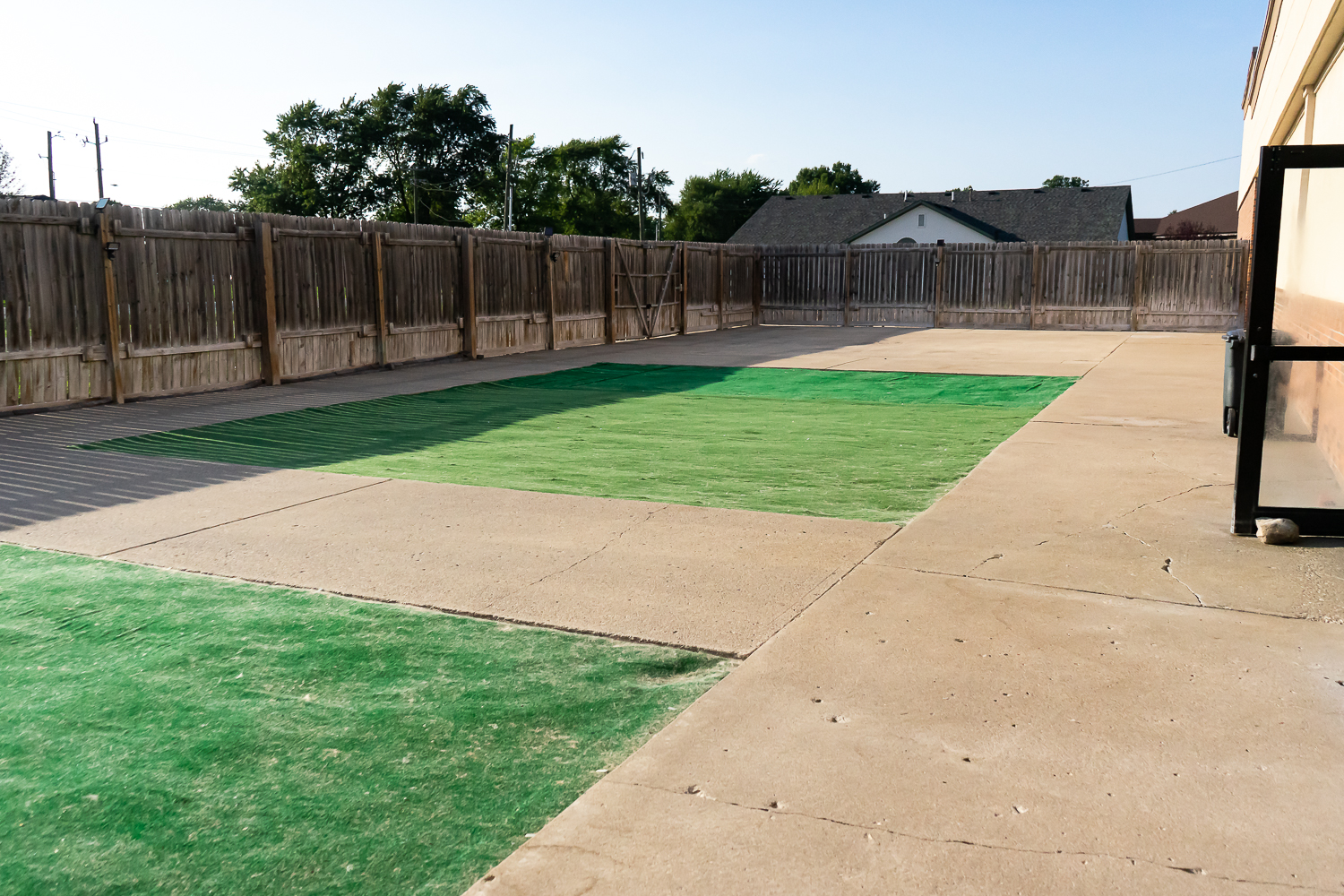 Playground lawn outside Puppy Playground