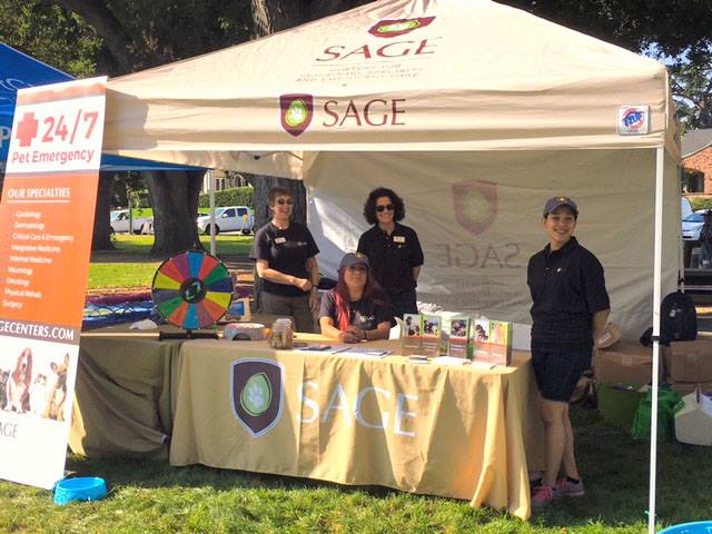SAGE Tent with 4 Staff Members