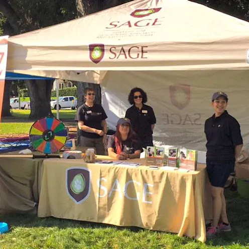 SAGE Tent with 4 Staff Members SAGE Tent with 4 Staff Members