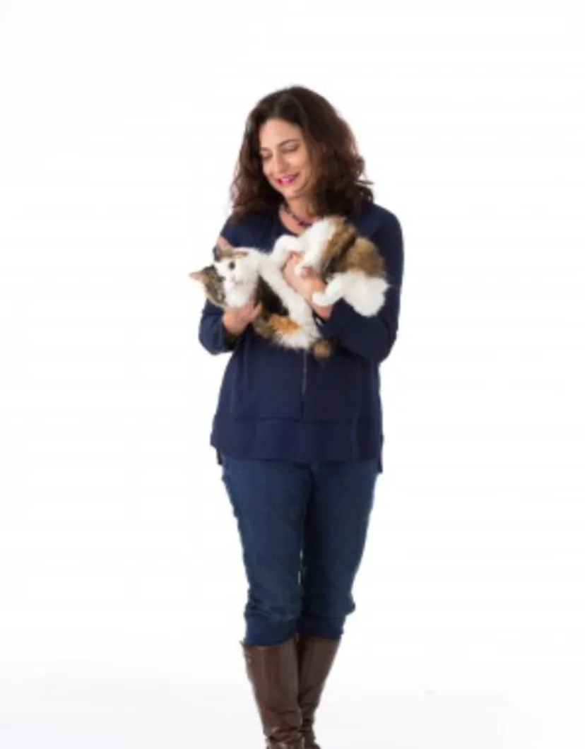 Dr. Gwendolyn Lynch holding a cat
