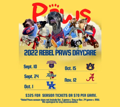 The 2022 Schedule for Pampered Paws Rebel Paws Dog Daycare Program