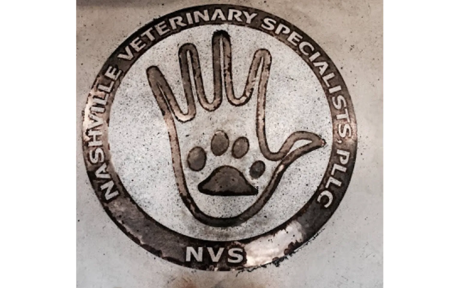 Hand print of logo