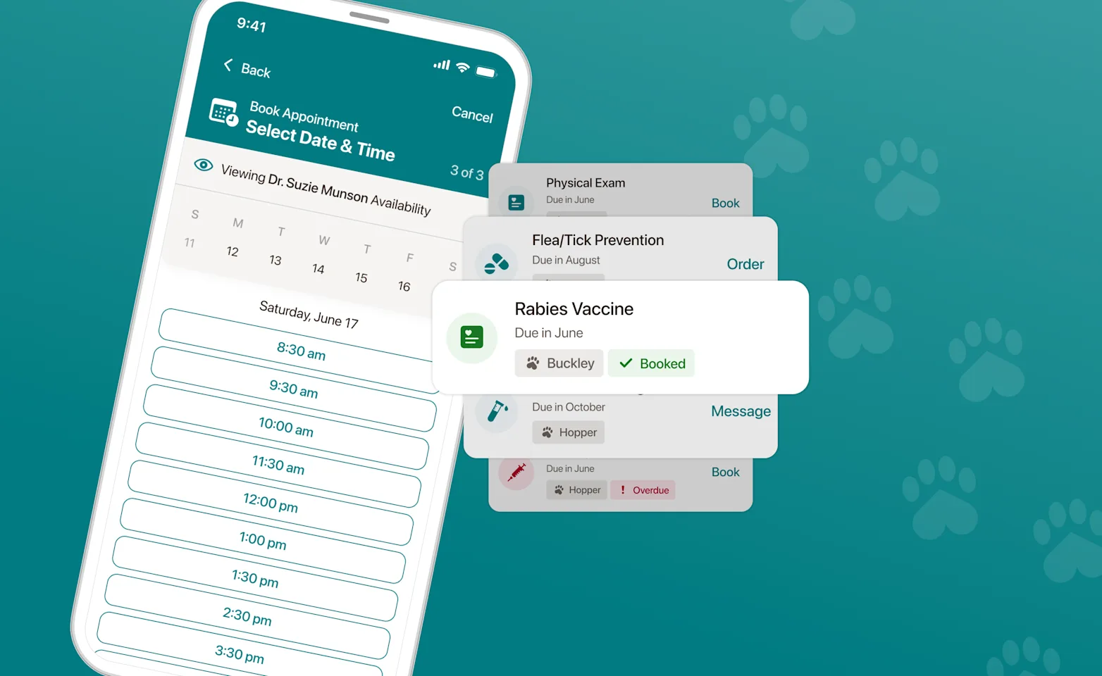 App booking and reminder screenshots App booking and reminder screenshots