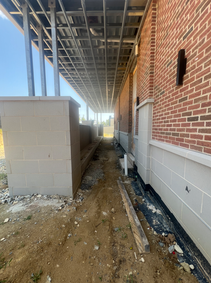 Richmond fenced area in progress