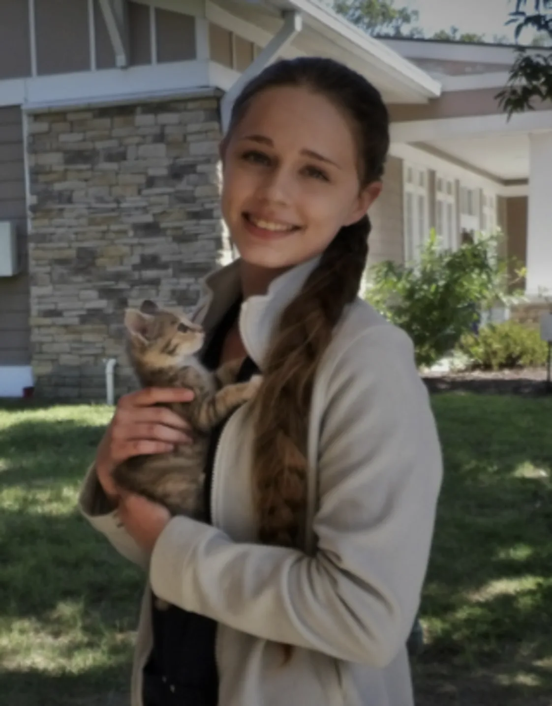 Aliyah R. with Cat Aliyah R. with Cat