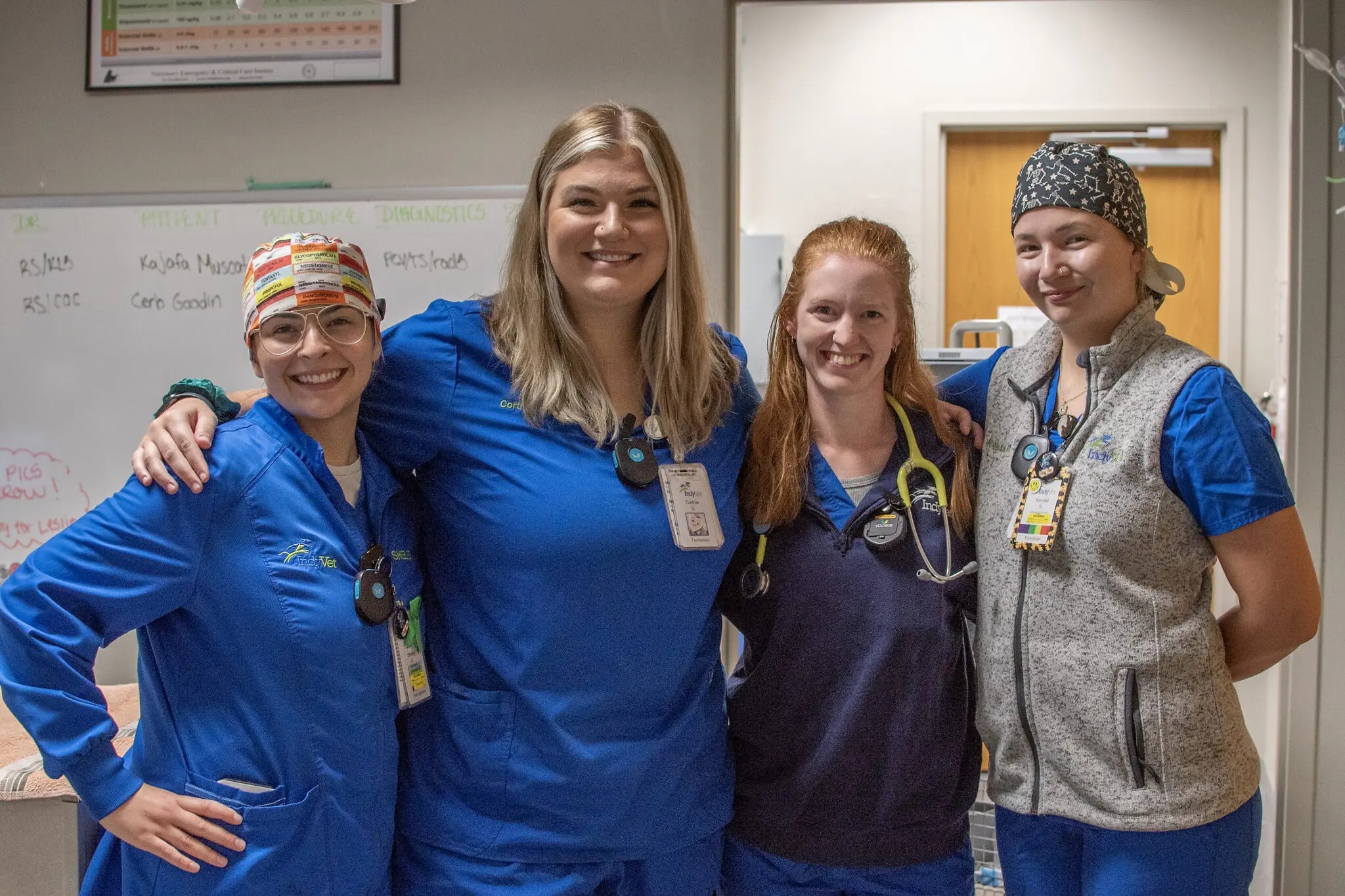 Four Veterinary Student Externs
