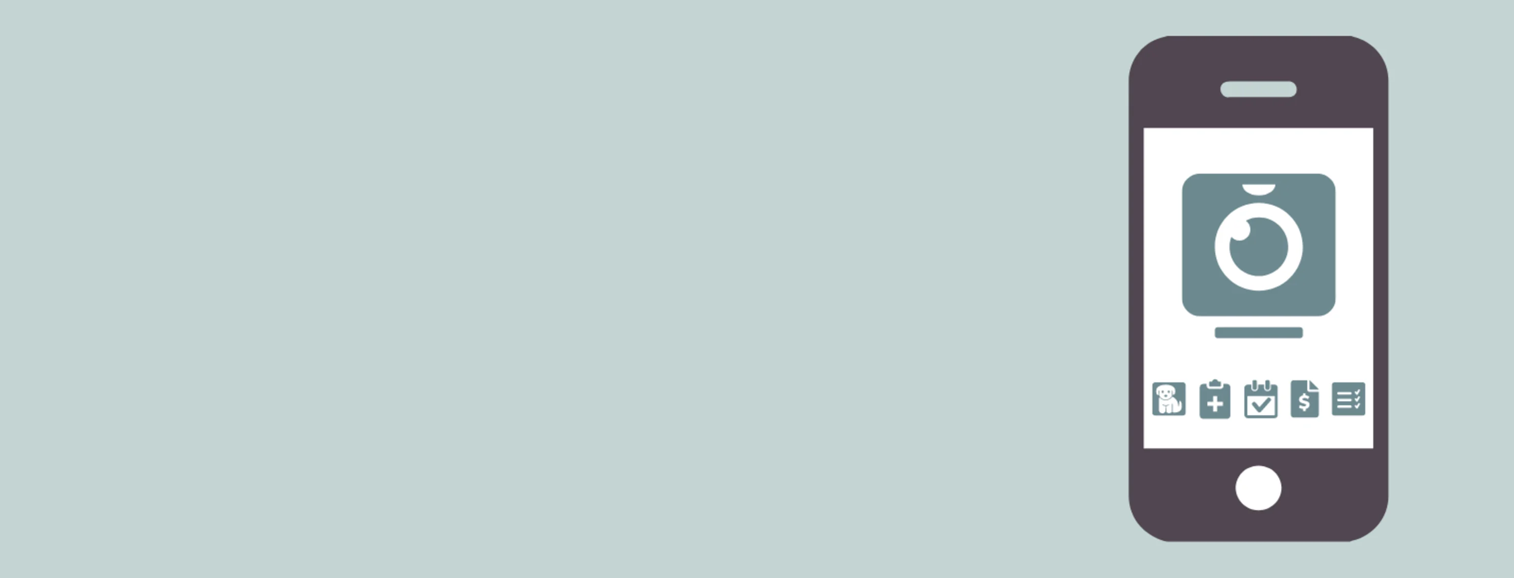 Drawing of a smart phone highlighting a web cam icon Drawing of a smart phone highlighting a web cam icon