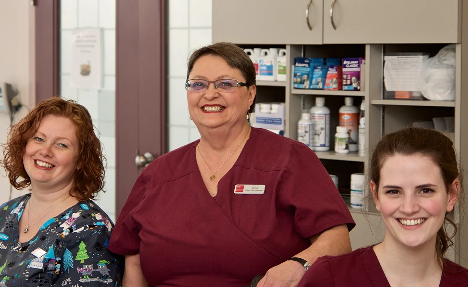 Town Centre Veterinary Hospital staff smiling