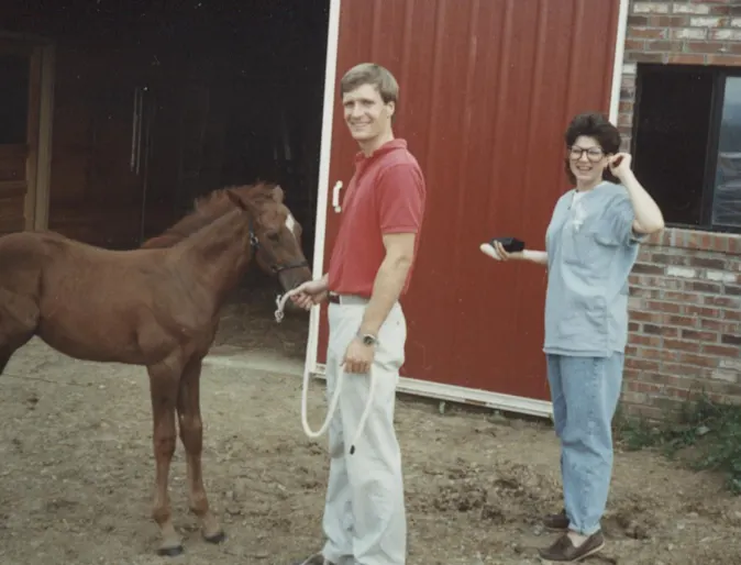 Dr. James Zeliff with a Horse Dr. James Zeliff with a Horse