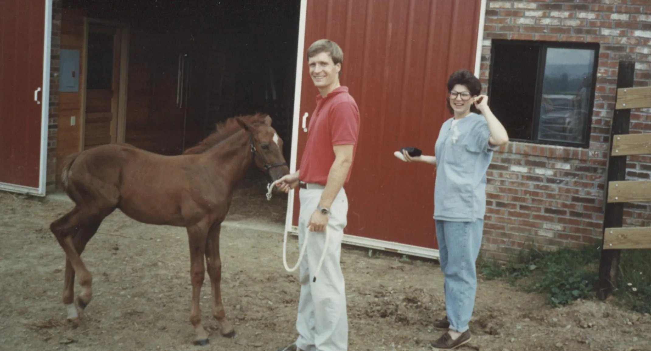 Dr. James Zeliff with a Horse Dr. James Zeliff with a Horse