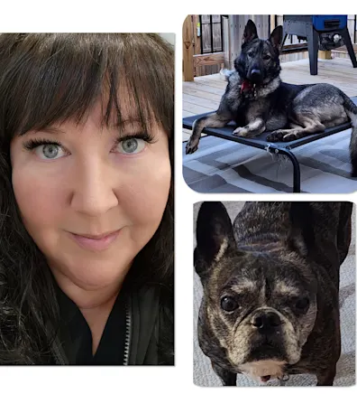 Tracy of Value Vet, and her dog, Lexi Tracy of Value Vet, and her dog, Lexi